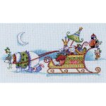 (image for) Snow Bear & Sleigh Counted Cross Stitch Kit